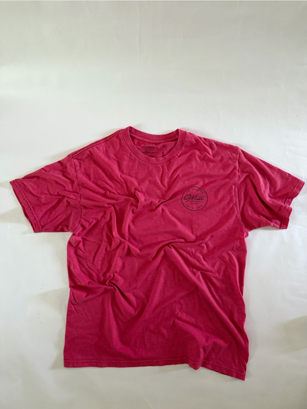 O'Neill Men's Extra Soft Red Short-Sleeve Logo Tee